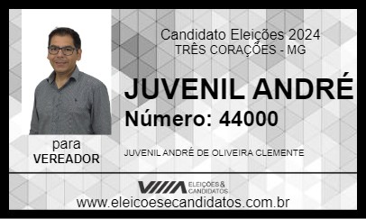 Candidato JUVENIL ANDRÉ 2024 - TRÊS CORAÇÕES - Eleições