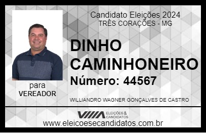 Candidato DINHO CAMINHONEIRO 2024 - TRÊS CORAÇÕES - Eleições