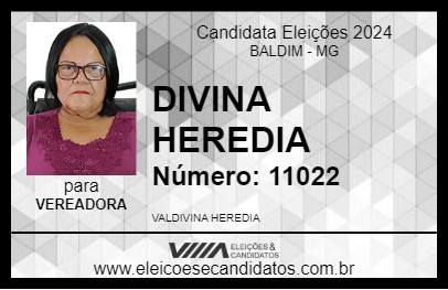 Candidato DIVINA HEREDIA 2024 - BALDIM - Eleições