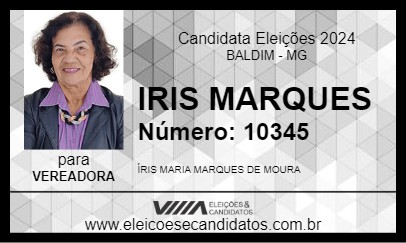 Candidato IRIS MARQUES 2024 - BALDIM - Eleições