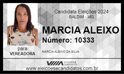 Candidato MARCIA ALEIXO 2024 - BALDIM - Eleições