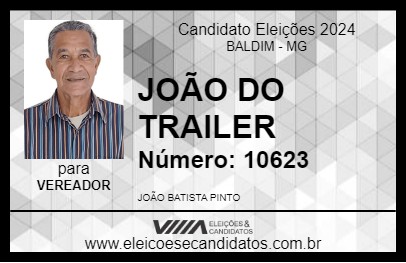 Candidato JOÃO DO TRAILER 2024 - BALDIM - Eleições