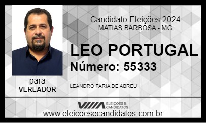 Candidato LEO PORTUGAL 2024 - MATIAS BARBOSA - Eleições