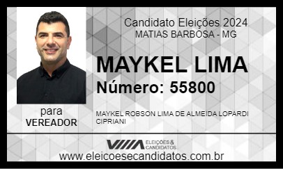 Candidato MAYKEL LIMA 2024 - MATIAS BARBOSA - Eleições