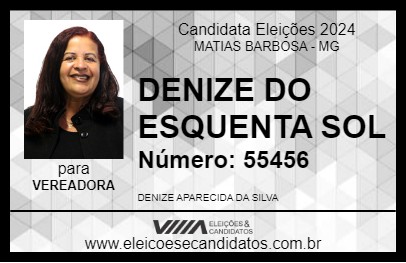 Candidato DENIZE DO ESQUENTA SOL 2024 - MATIAS BARBOSA - Eleições