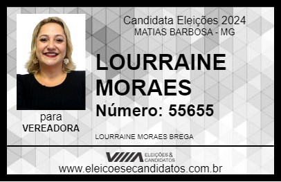 Candidato LOURRAINE MORAES 2024 - MATIAS BARBOSA - Eleições