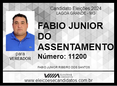 Candidato FABIO JUNIOR DO ASSENTAMENTO  2024 - LAGOA GRANDE - Eleições