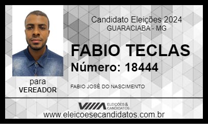 Candidato FABIO TECLAS 2024 - GUARACIABA - Eleições