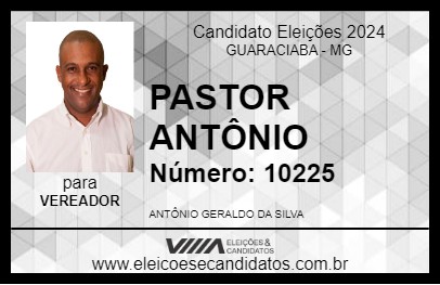 Candidato PASTOR ANTÔNIO 2024 - GUARACIABA - Eleições