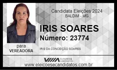 Candidato IRIS SOARES 2024 - BALDIM - Eleições