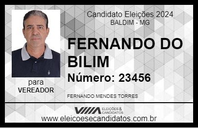 Candidato FERNANDO DO BILIM 2024 - BALDIM - Eleições