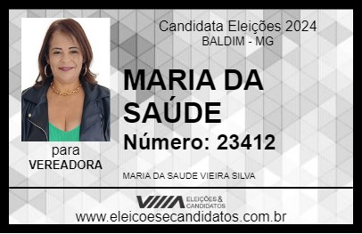 Candidato MARIA DA SAÚDE 2024 - BALDIM - Eleições