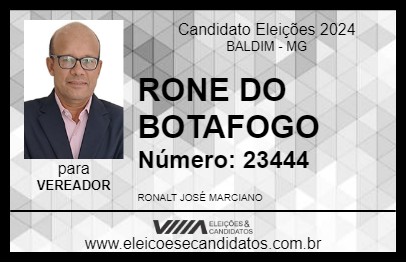 Candidato RONE DO BOTAFOGO 2024 - BALDIM - Eleições