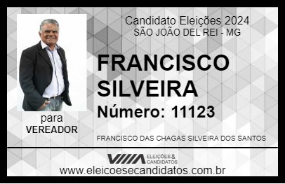 Candidato FRANCISCO SILVEIRA 2024 - SÃO JOÃO DEL REI - Eleições