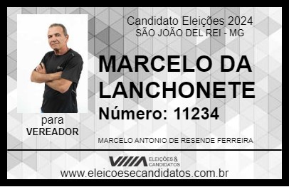 Candidato MARCELO DA LANCHONETE 2024 - SÃO JOÃO DEL REI - Eleições