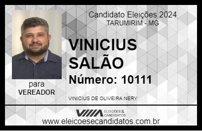 Candidato VINICIUS SALÃO 2024 - TARUMIRIM - Eleições