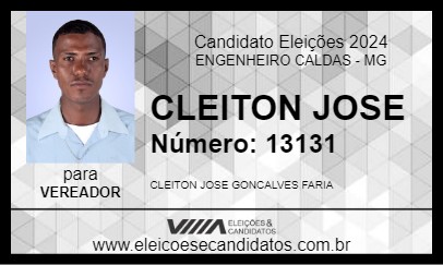 Candidato CLEITON JOSE 2024 - ENGENHEIRO CALDAS - Eleições