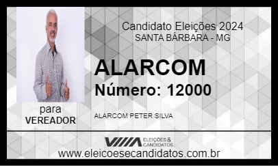 Candidato ALARCOM 2024 - SANTA BÁRBARA - Eleições