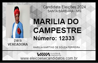 Candidato MARILIA DO CAMPESTRE 2024 - SANTA BÁRBARA - Eleições