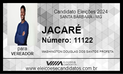 Candidato JACARÉ 2024 - SANTA BÁRBARA - Eleições