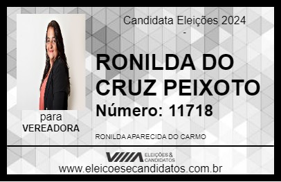 Candidato RONILDA DO CRUZ PEIXOTO 2024 - SANTA BÁRBARA - Eleições