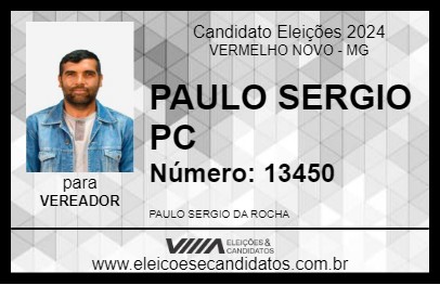 Candidato PAULO SERGIO PC 2024 - VERMELHO NOVO - Eleições