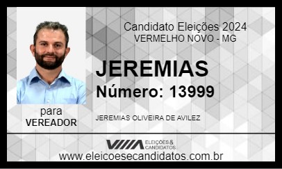 Candidato JEREMIAS 2024 - VERMELHO NOVO - Eleições