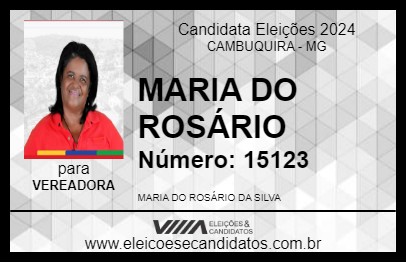 Candidato MARIA DO ROSÁRIO 2024 - CAMBUQUIRA - Eleições