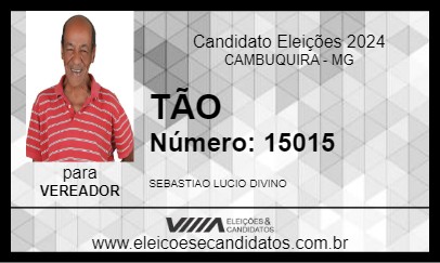 Candidato TÃO 2024 - CAMBUQUIRA - Eleições