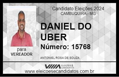 Candidato DANIEL DO UBER 2024 - CAMBUQUIRA - Eleições