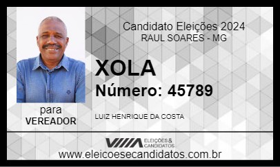 Candidato XOLA 2024 - RAUL SOARES - Eleições