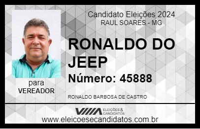 Candidato RONALDO DO JEEP 2024 - RAUL SOARES - Eleições