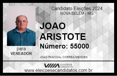 Candidato JOAO ARISTOTE 2024 - NOVA BELÉM - Eleições