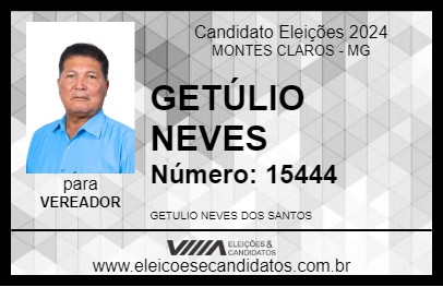 Candidato GETÚLIO NEVES 2024 - MONTES CLAROS - Eleições