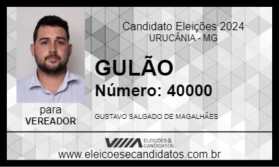 Candidato GULÃO 2024 - URUCÂNIA - Eleições