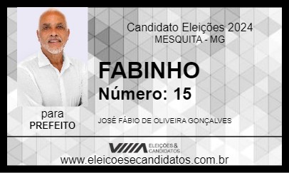 Candidato FABINHO 2024 - MESQUITA - Eleições