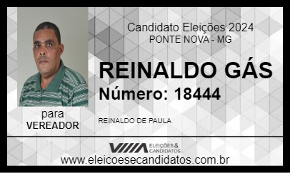 Candidato REINALDO GÁS 2024 - PONTE NOVA - Eleições