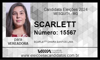 Candidato SCARLETT 2024 - MESQUITA - Eleições