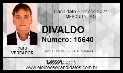 Candidato DIVALDO 2024 - MESQUITA - Eleições