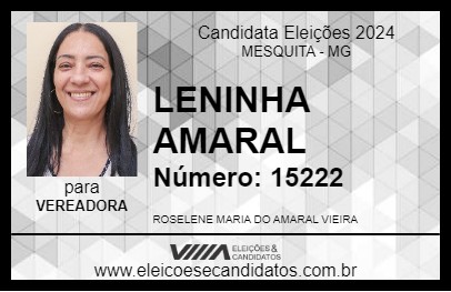 Candidato LENINHA AMARAL 2024 - MESQUITA - Eleições