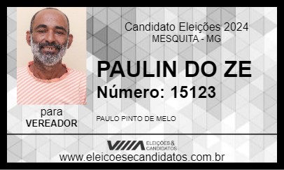 Candidato PAULIN DO ZE 2024 - MESQUITA - Eleições