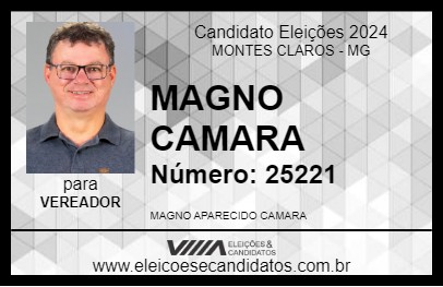 Candidato MAGNO CAMARA 2024 - MONTES CLAROS - Eleições