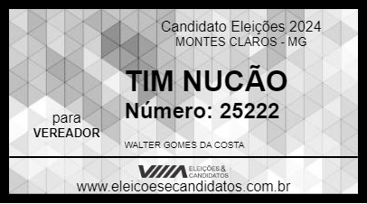 Candidato TIM NUCÃO 2024 - MONTES CLAROS - Eleições