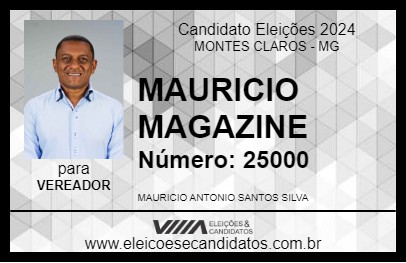 Candidato MAURICIO MAGAZINE 2024 - MONTES CLAROS - Eleições