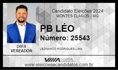 Candidato PB LÉO 2024 - MONTES CLAROS - Eleições