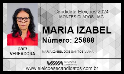 Candidato MARIA IZABEL 2024 - MONTES CLAROS - Eleições