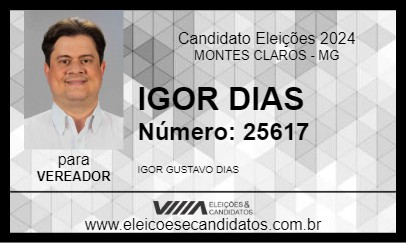 Candidato IGOR DIAS  2024 - MONTES CLAROS - Eleições