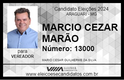 Candidato MARIO CEZAR MARÃO 2024 - ARAGUARI - Eleições