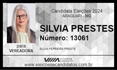 Candidato SILVIA PRESTES 2024 - ARAGUARI - Eleições