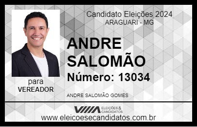 Candidato ANDRE SALOMÃO 2024 - ARAGUARI - Eleições